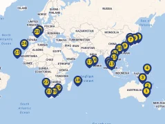 Mapa plavby