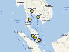 Mapa plavby