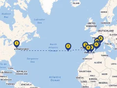 Mapa plavby