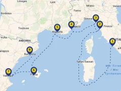 Mapa plavby