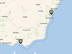 Mapa plavby