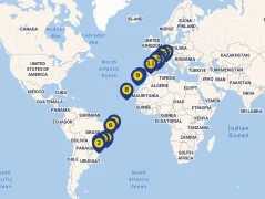 Mapa plavby
